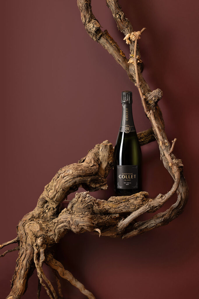 Cep de vigne Champagne Collet Art déco brut | Agence Discovery